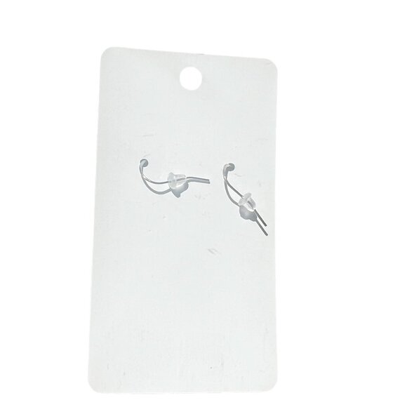 Pearl White Dungeon & Dragons Dice with Silver Moon Dangling Earrings - Picture 4 of 4